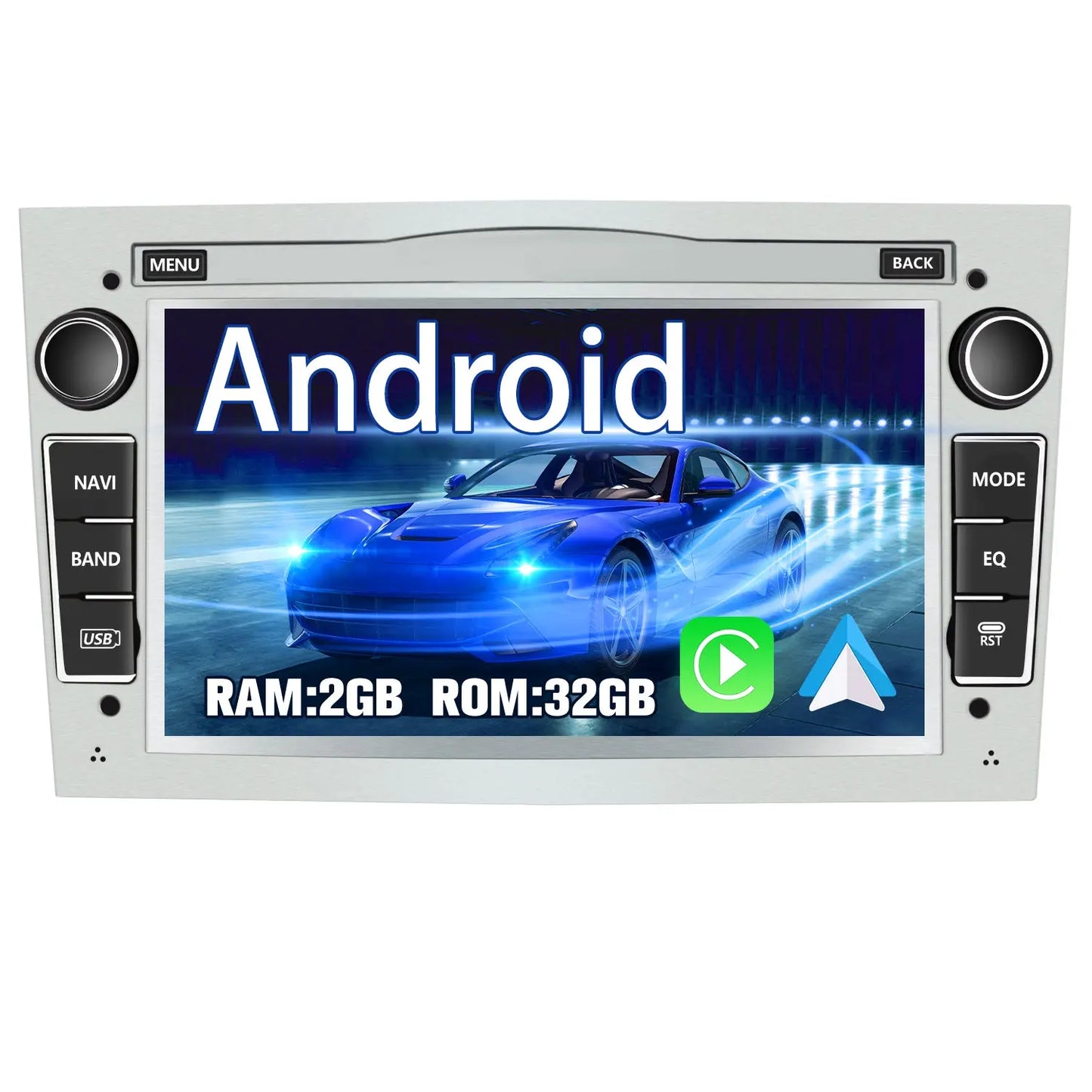 AWESAFE Android 12.0 2GB+32GB Pantalla de Coche para Opel con Carplay/Auto, Pantalla Táctil 7 Pulgadas con WiFi/GPS/Bluetooth/DSP/RDS/USB/FM/24 Temas, Apoyo Mandos Volante,MirrorLink, RCA (Negro) AWESAFE