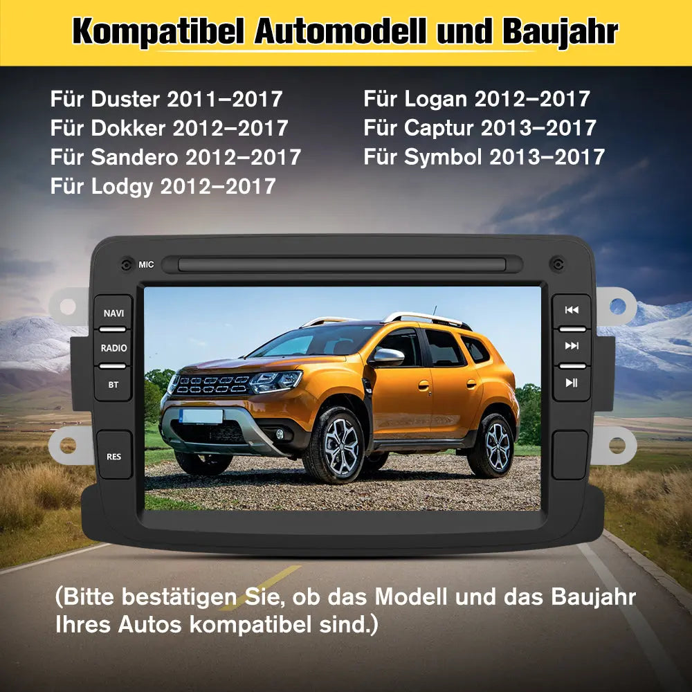 AWESAFE Android 12.0 [2GB+32GB] Car Radio with 7 Inch Touch Screen for Renault Dacia with Carplay and Android Auto AWESAFE