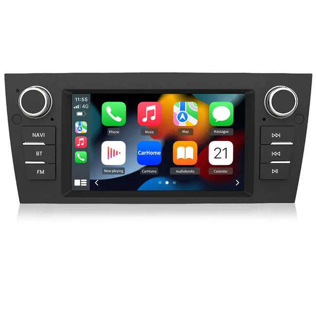 AWESAFE Android 12.0 [2GB+32GB] Car Radio with 7 inch Touch Screen for BMW 3 Series E90/E91/E92/E93, Autoradio with Carplay/Android Auto/Bluetooth/GPS/FM, Supports Steering Wheel and Parking Controls AWESAFE