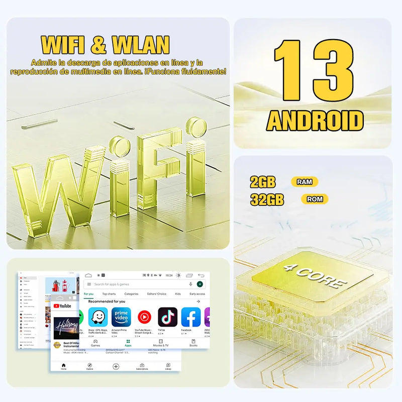 AWESAFE Android 13 2GB+32GB Radio Coche con Pantalla Táctil 8 Pulgadas para Mercedes-Benz, Autoradio para Clase A W169/Clase B W245/W639 Vito/Viano/W906 Sprinter, con Carplay y Android Auto AWESAFE