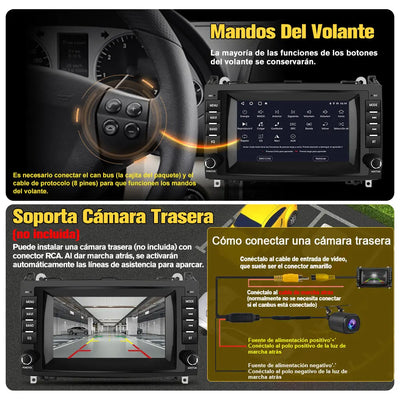 AWESAFE Android 13 2GB+32GB Radio Coche con Pantalla Táctil 8 Pulgadas para Mercedes-Benz, Autoradio para Clase A W169/Clase B W245/W639 Vito/Viano/W906 Sprinter, con Carplay y Android Auto AWESAFE