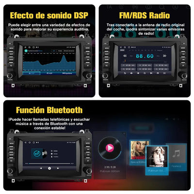 AWESAFE Android 13 2GB+32GB Radio Coche con Pantalla Táctil 8 Pulgadas para Mercedes-Benz, Autoradio para Clase A W169/Clase B W245/W639 Vito/Viano/W906 Sprinter, con Carplay y Android Auto AWESAFE