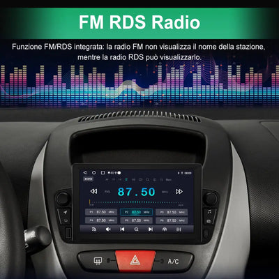 AWESAFE Android 13 2G+64G Autoradio per Peugeot 107 Toyota Aygo Citroen C1 2005 - 2014,con Wireless Carplay e Android Auto,7 Pollici Touchscreen Radio con WiFi GPS DSP AWESAFE