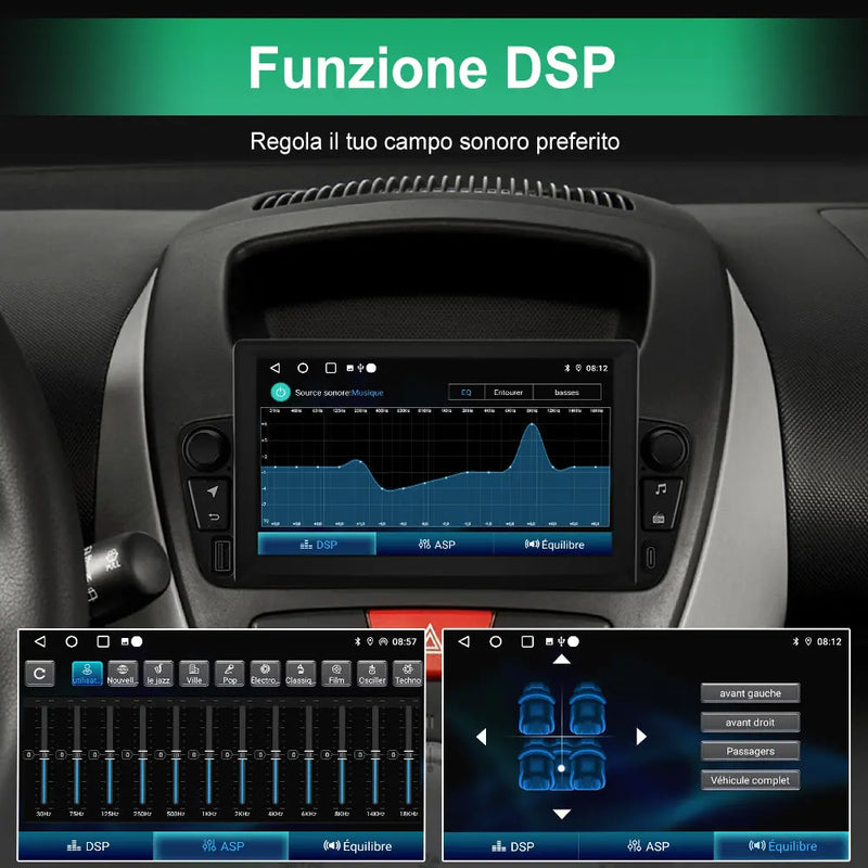 AWESAFE Android 13 2G+64G Autoradio per Peugeot 107 Toyota Aygo Citroen C1 2005 - 2014,con Wireless Carplay e Android Auto,7 Pollici Touchscreen Radio con WiFi GPS DSP AWESAFE