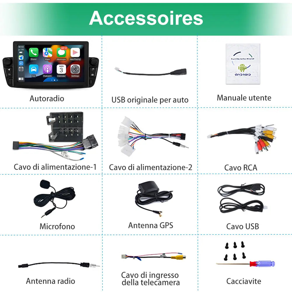 AWESAFE Android 13 2G+64G Autoradio per Peugeot 107 Toyota Aygo Citroen C1 2005 - 2014,con Wireless Carplay e Android Auto,7 Pollici Touchscreen Radio con WiFi GPS DSP AWESAFE