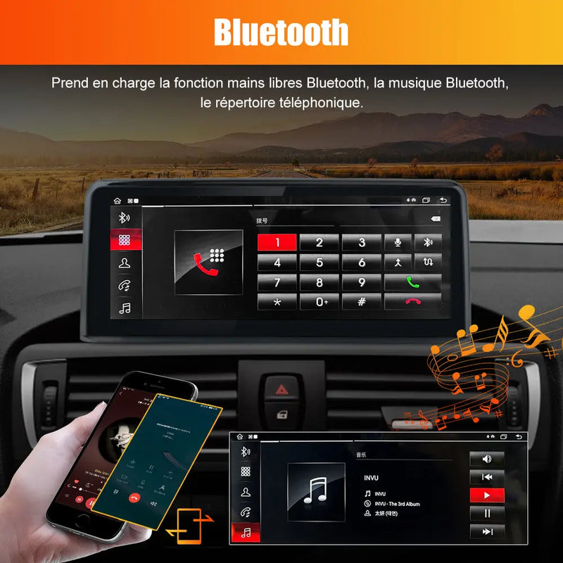 AWESAFE Android 13 2G+8G Autoradio Stéréo 10,25 pouces avec CarPlay et Android Auto pour BMW Série 1 F20/F21 système NBT (2012-2016) AWESAFE