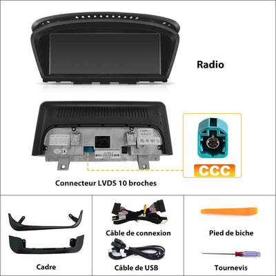 AWESAFE Android 13 2G+8G Autoradio Stéréo 10,25 pouces avec CarPlay et Android Auto pour BMW Série 1 F20/F21 système NBT (2012-2016) AWESAFE