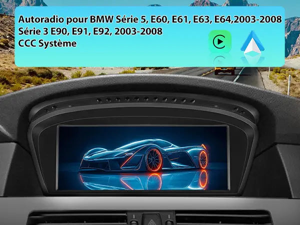 AWESAFE Android 13 2G+8G Autoradio Stéréo 8,8 pouces écran tactile avec Bluetooth, GPS, CarPlay et Android Auto pour BMW E60/E90 système CCC (2003-2008) AWESAFE SHOP
