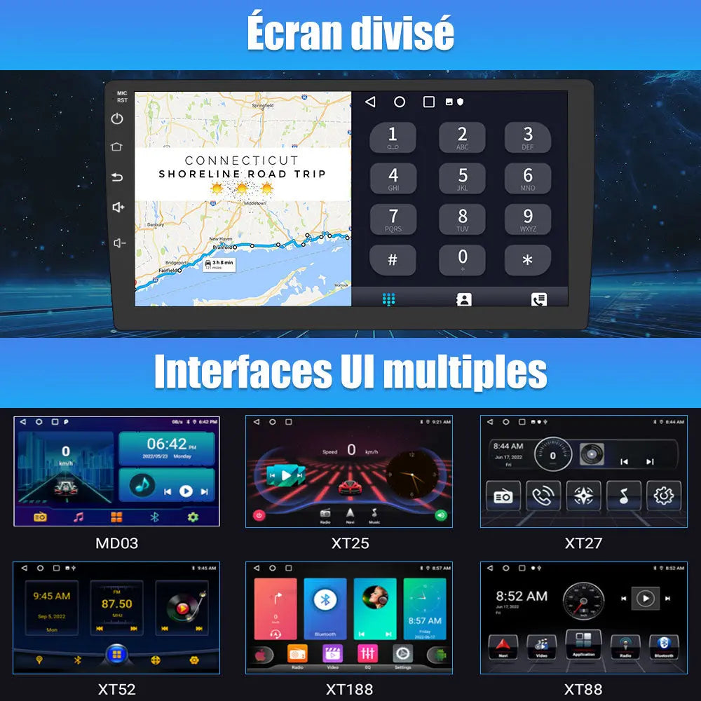 AWESAFE Android 13 Autoradio 10.1 pouces 4G 4+64 Go avec BT/DSP/Android Auto & CarPlay sans fil - pour Renault Master/Nissan NV400/0pel Movano 2010-2016 AWESAFE
