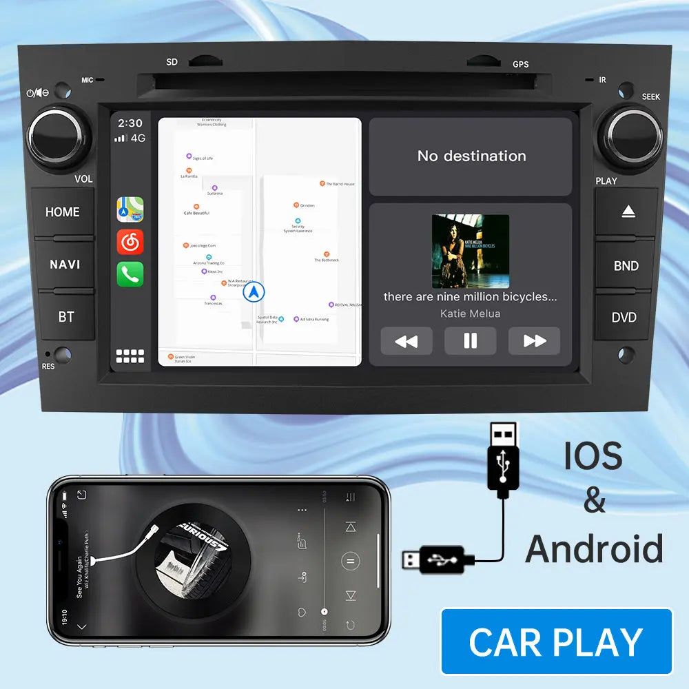 AWESAFE Android 13 Autoradio 7 pouces 2Go +32 Go avec WiFi /Bluetooth/DSP/FM/AM - pour Opel AWESAFE