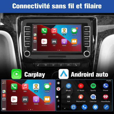AWESAFE Android 13 Autoradio 7 pouces 4+64 Go avec Bluetooth/DSP/GPS /Android Auto & CarPlay sans fil - pour  Volkswagan Passat/Touran/Tiguan/Golf/Polo/Skoda/Seat AWESAFE