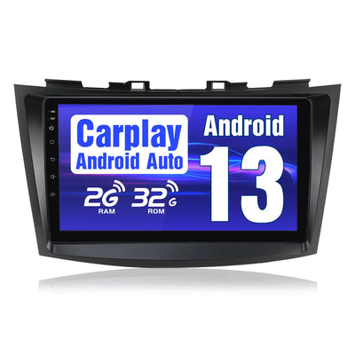 AWESAFE Android 13 Autoradio 9 pouces 2Go + 32 Go avec WiFi /Bluetooth/DSP/Android Auto & CarPlay sans fil - pour Suzuki Swift (2010-2017) AWESAFE
