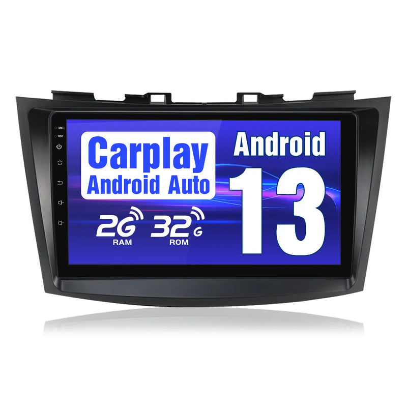 AWESAFE Android 13 Autoradio 9 pouces 2Go + 32 Go avec WiFi /Bluetooth/DSP/Android Auto & CarPlay sans fil - pour Suzuki Swift (2010-2017) AWESAFE
