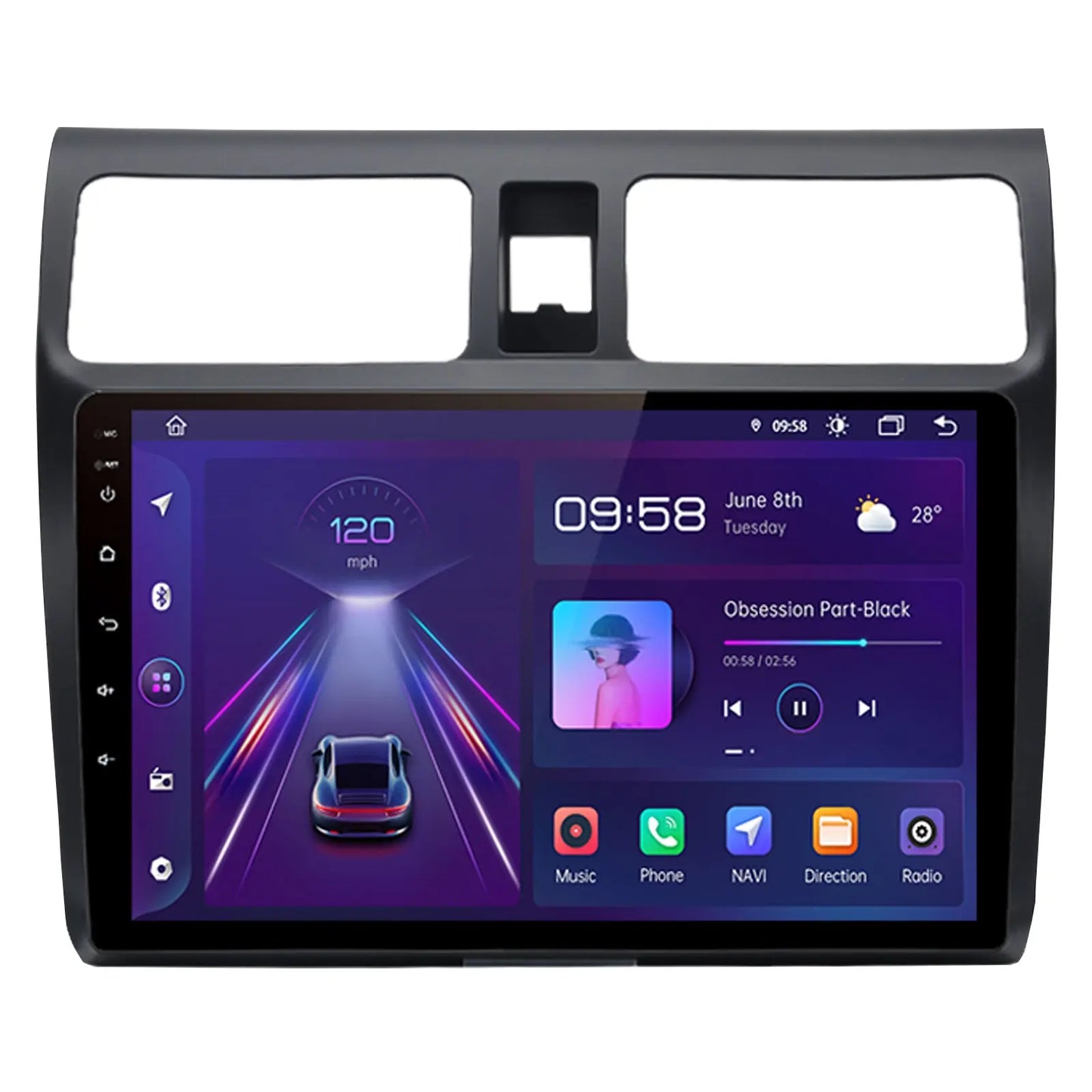 AWESAFE Android 13 Autoradio 9 pouces 2Go +64 Go avec WiFi /Bluetooth/DSP/Android Auto & CarPlay sans fil - pour Suzuki Swift (2005-2010) AWESAFE