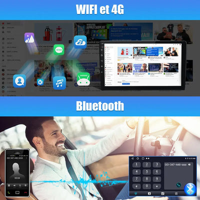 AWESAFE Android 13 Autoradio Stereo 9-Zoll Touchscreen für Peugeot 207 2006-2015 mit Bluetooth, 4G, UKW-Radio, Apple CarPlay & Android Auto AWESAFE