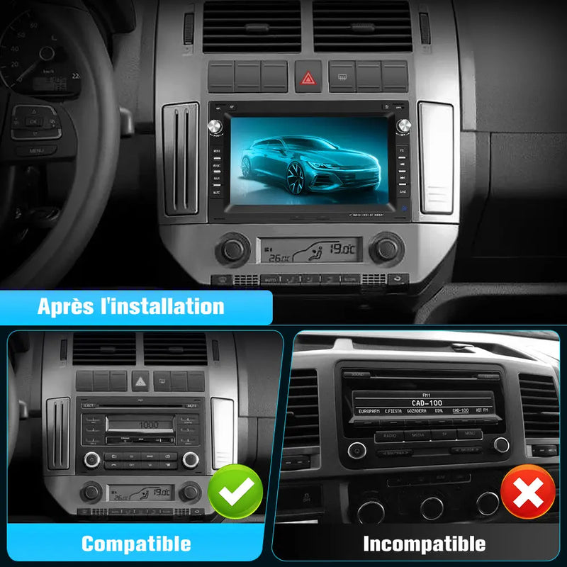 AWESAFE Android 13 Autoradio [2Go + 32Go] avec écran tactile 7 pouces pour VW Passat B5, Golf, Polo MK4, T5, Ibiza 6L, etc. Compatible Volkswagen avec Bluetooth, Wi-Fi, GPS, CarPlay et Android Auto AWESAFE SHOP