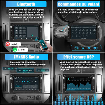 AWESAFE Android 13 Autoradio [2Go + 32Go] avec écran tactile 7 pouces pour VW Passat B5, Golf, Polo MK4, T5, Ibiza 6L, etc. Compatible Volkswagen avec Bluetooth, Wi-Fi, GPS, CarPlay et Android Auto AWESAFE SHOP