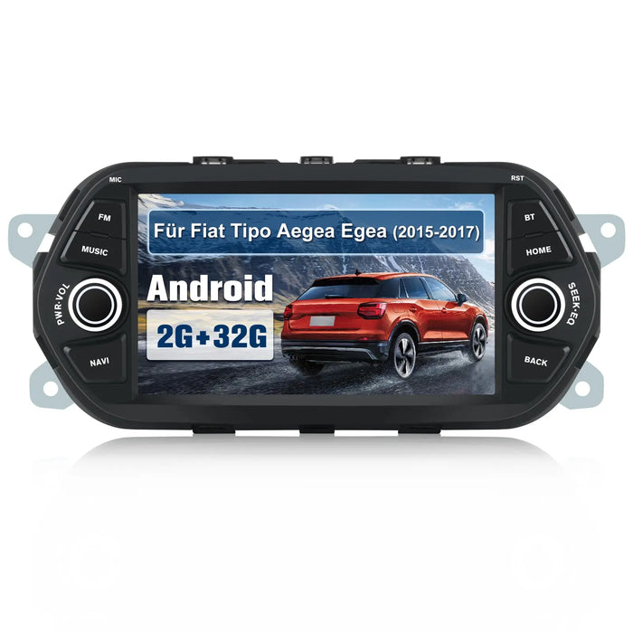 AWESAFE Android 13 Autoradio mit 7-Zoll-Touchscreen, 2GB RAM + 32GB Speicher für Fiat Tipo/Aegea/Egea (2015-2017) – Bluetooth, WLAN, FM, CarPlay & Android Auto AWESAFE