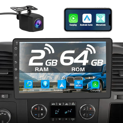 AWESAFE Android 13 Car Radio Stereo 10 Inch for Chevy Silverado - 2007-2013,with CarPlay AWESAFE