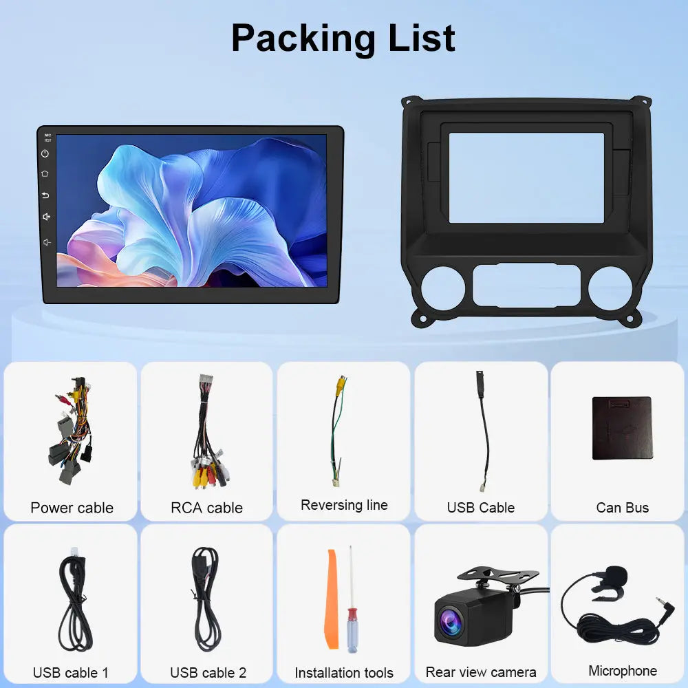AWESAFE Android 13 Car Radio Stereo 10.1 Inch for Chevy Silverado GMC 2014-2018 AWESAFE