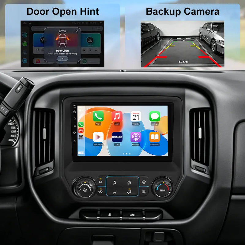 AWESAFE Android 13 Car Radio Stereo 10.1 Inch for Chevy Silverado GMC 2014-2018 AWESAFE
