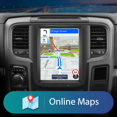 AWESAFE Android 13 Car Radio Stereo Compatible for Dodge Ram 2013-2018 1500 2500 3500 10.4 Inch T Style Bluetooth Radio with CarPlay & Andriod Auto GPS Navigation DSP AWESAFE