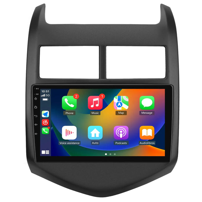 AWESAFE Android 13 Car Radio Stereo For Chevrolet Aveo Sonic 2011-2015 with Built-in Wireless Apple CarPlay & Android Auto AWESAFE