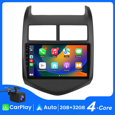 AWESAFE Android 13 Car Radio Stereo For Chevrolet Aveo Sonic 2011-2015 with Built-in Wireless Apple CarPlay & Android Auto AWESAFE