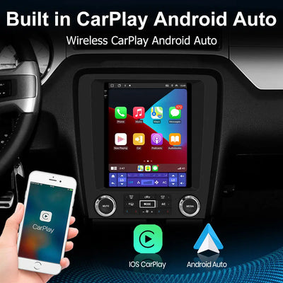 AWESAFE Android 13 Car Radio Stereo For Ford Mustang 2010-2014 with Built-in Wireless Apple CarPlay & Android Auto AWESAFE