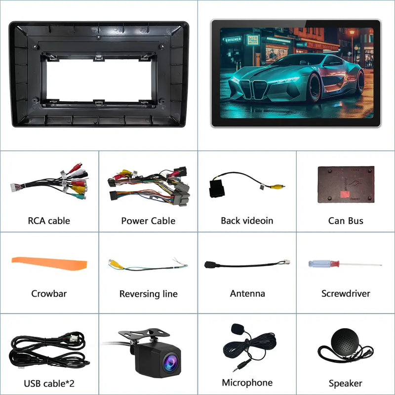 AWESAFE Android 13 Car Radio Stereo For GMC chevy Silverado 2007-2013 with Backup Camera Built-in Wireless CarPlay & Android Auto-2+64G AWESAFE
