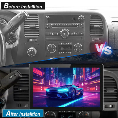 AWESAFE Android 13 Car Radio Stereo For GMC chevy Silverado 2007-2013 with Built-in Wireless Apple CarPlay & Android Auto AWESAFE