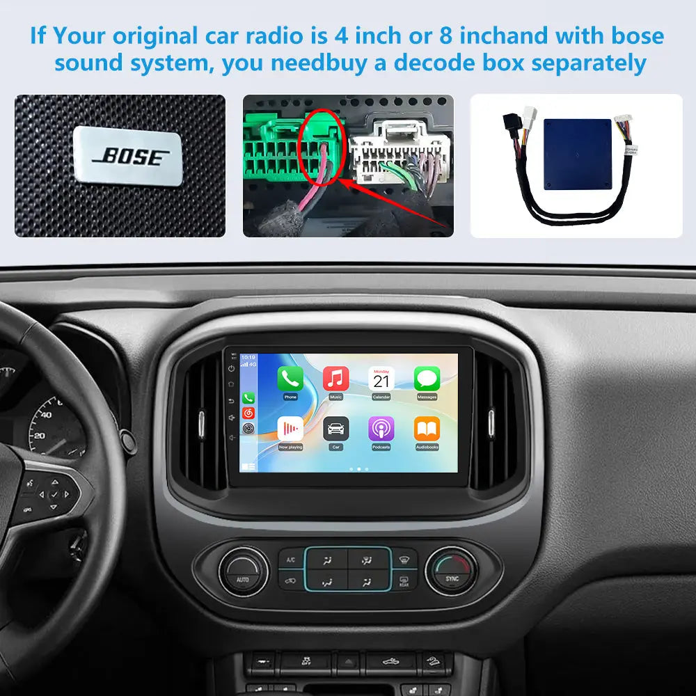 AWESAFE Android 13 Car Radio Stereo for Chevy Colorado 2015-2018 / GMC Canyon 2015-2019 with Built-in Wireless Apple CarPlay & Android Auto AWESAFE
