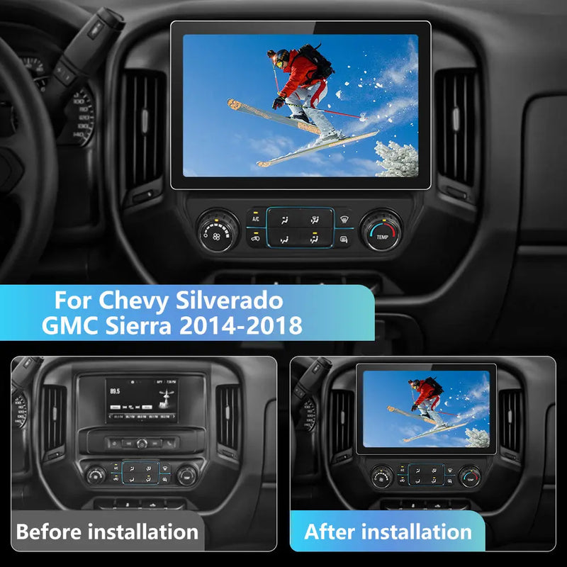 AWESAFE Android 13 Car Radio Stereo for Chevy Silverado 2014-2018 & GMC Sierra 2014-2018 with Built-in Wireless Apple CarPlay & Android Auto AWESAFE