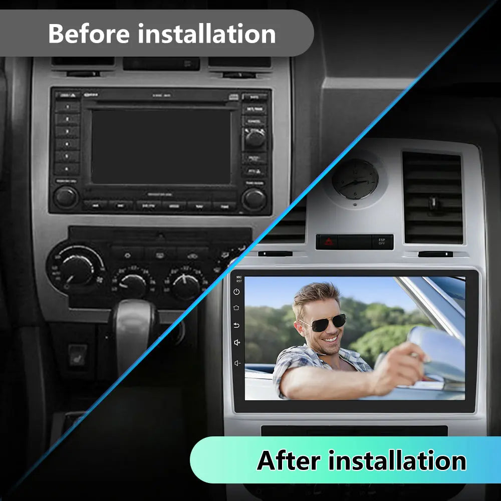 AWESAFE Android 13 Car Radio Stereo for Chrysler 300C 2004-2011 with Built-in Wireless Apple CarPlay & Android Auto AWESAFE