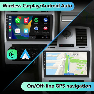 AWESAFE Android 13 Car Radio Stereo for Chrysler 300C 2004-2011 with Built-in Wireless Apple CarPlay & Android Auto AWESAFE