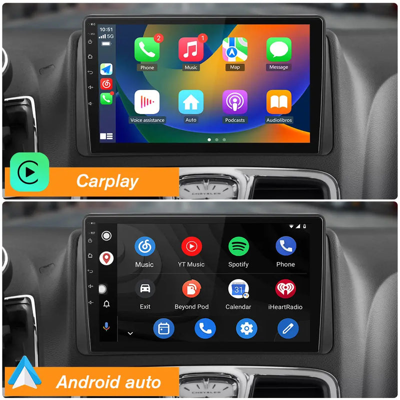 AWESAFE Android 13 Car Radio Stereo for Chrysler Town & Country 2011-2016 & Dodge Grand Caravan 2008-2020 with Built-in Wireless Apple CarPlay & Android Auto AWESAFE SHOP