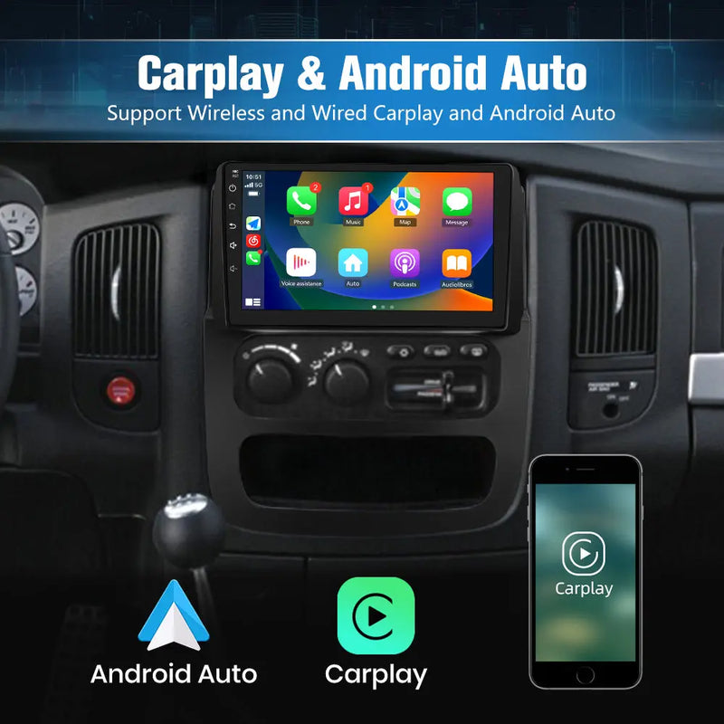 AWESAFE Android 13 Car Radio Stereo for Dodge RAM 2002-2005 with Wireless CarPlay Android Auto Backup Camera AWESAFE