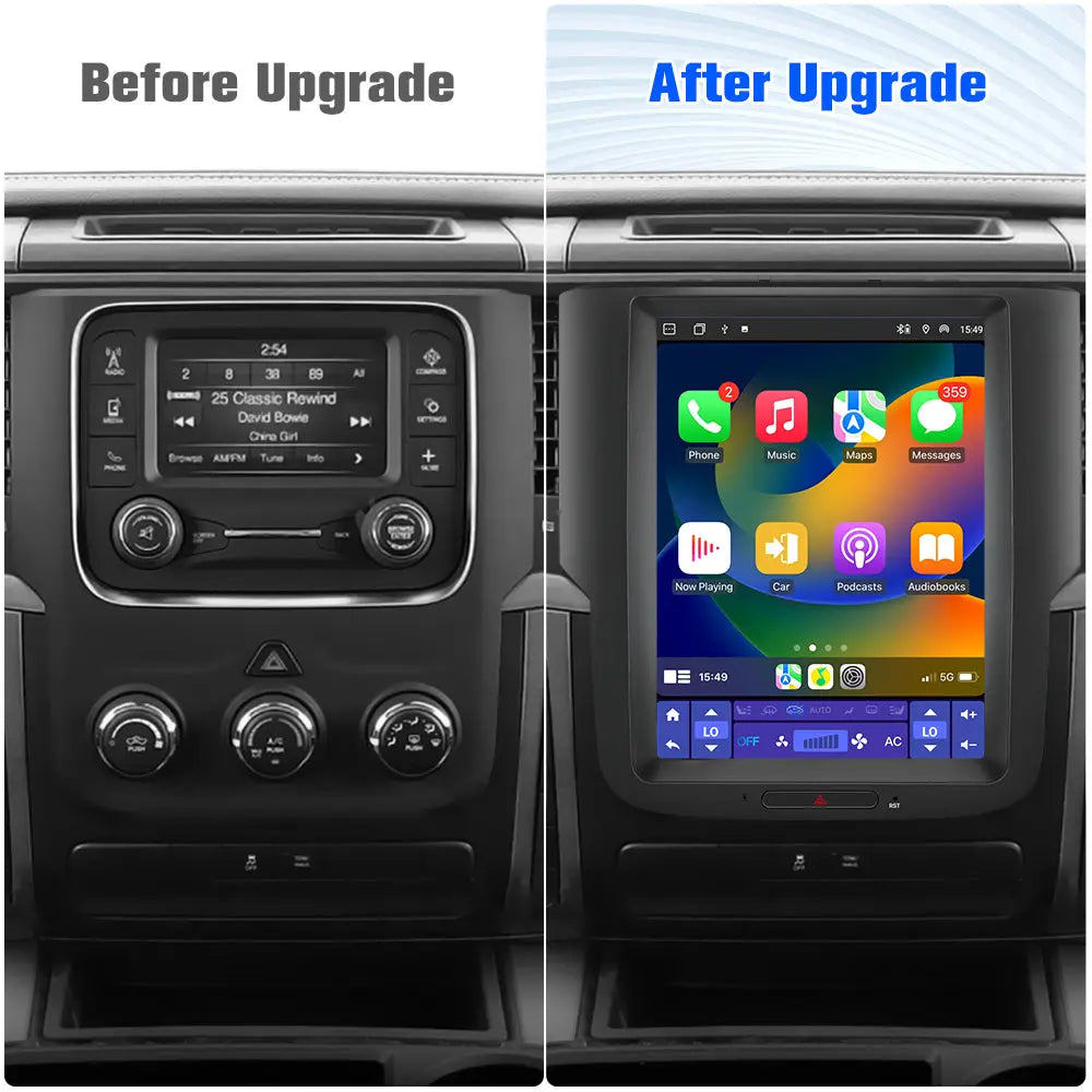 AWESAFE Android 13 Car Radio Stereo for Dodge Ram 2013-2018 with Built-in Wireless Apple CarPlay & Android Auto AWESAFE