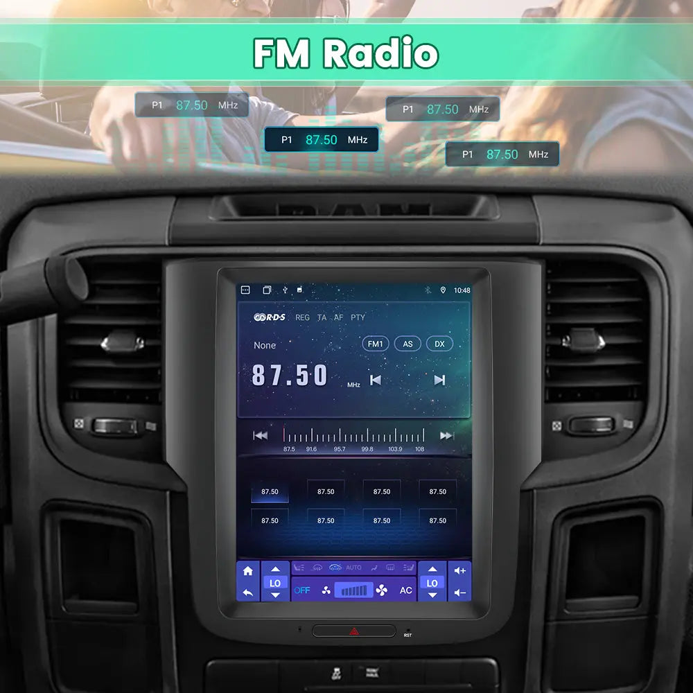 AWESAFE Android 13 Car Radio Stereo for Dodge Ram 2013-2018 with Built-in Wireless Apple CarPlay & Android Auto AWESAFE