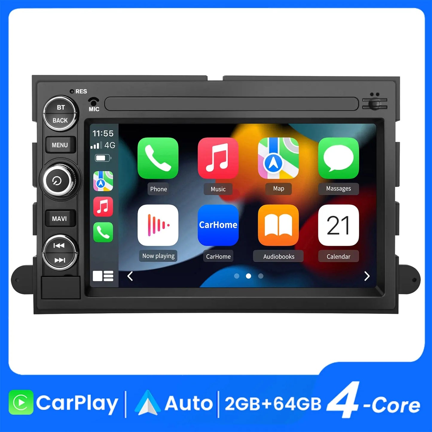 AWESAFE Android 13 Car Radio Stereo for Ford F150 F250 F350 Fusion Edge Explorer Taurus Freestar 7 inch Touch Screen with Built-in Wireless Apple CarPlay & Android Auto AWESAFE