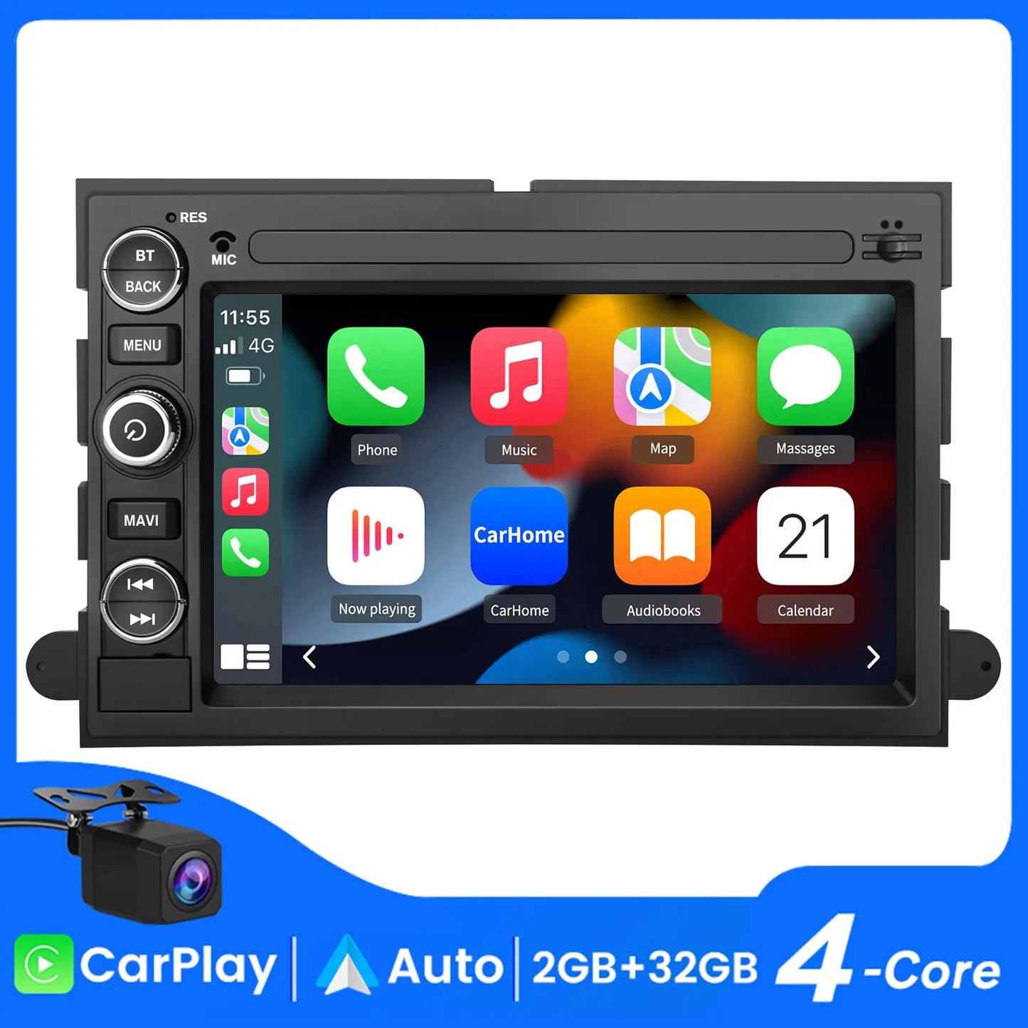 AWESAFE Android 13 Car Radio Stereo for Ford F150 F250 F350 Fusion Edge Explorer Taurus Freestar 7 inch Touch Screen with Built-in Wireless Apple CarPlay & Android Auto AWESAFE