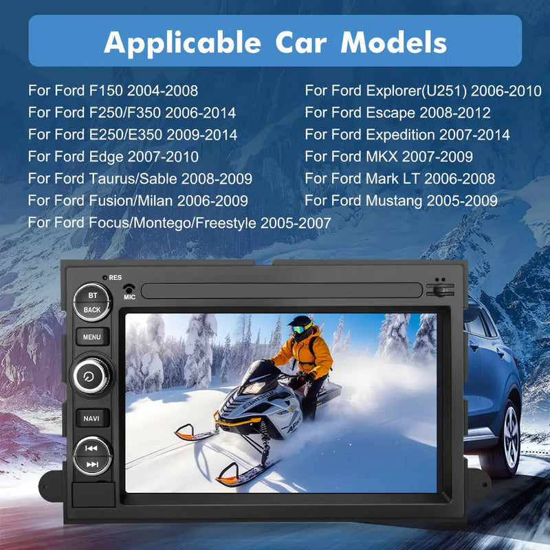 AWESAFE Android 13 Car Radio Stereo for Ford F150 F250 F350 Fusion Edge Explorer Taurus Freestar 7 inch Touch Screen with Built-in Wireless Apple CarPlay & Android Auto AWESAFE