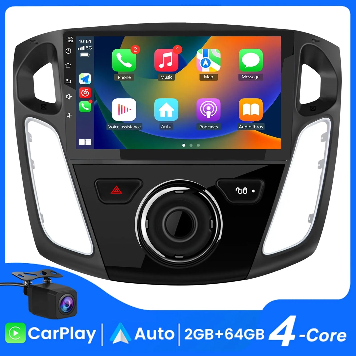 AWESAFE Android 13 Car Radio Stereo for Ford Focus 2012-2017 with Built-in Wireless Apple CarPlay & Android Auto AWESAFE