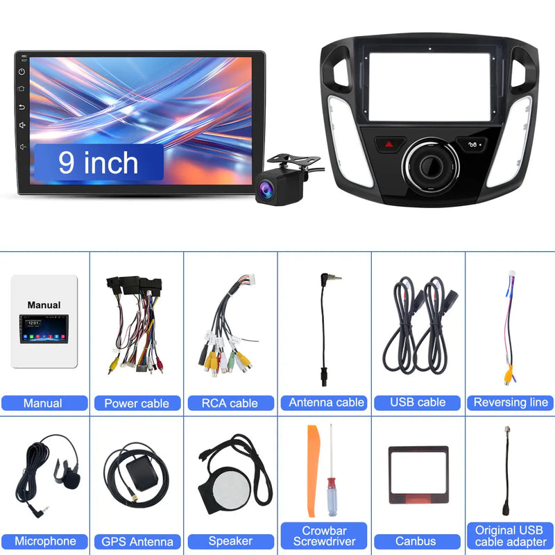 AWESAFE Android 13 Car Radio Stereo for Ford Focus 2012-2017,Wireless Carplay & Android,Bluetooth AWESAFE