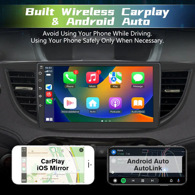 AWESAFE Android 13 Car Radio Stereo for Honda CRV 2012-2016 with Built-in Wireless Apple CarPlay & Android Auto AWESAFE