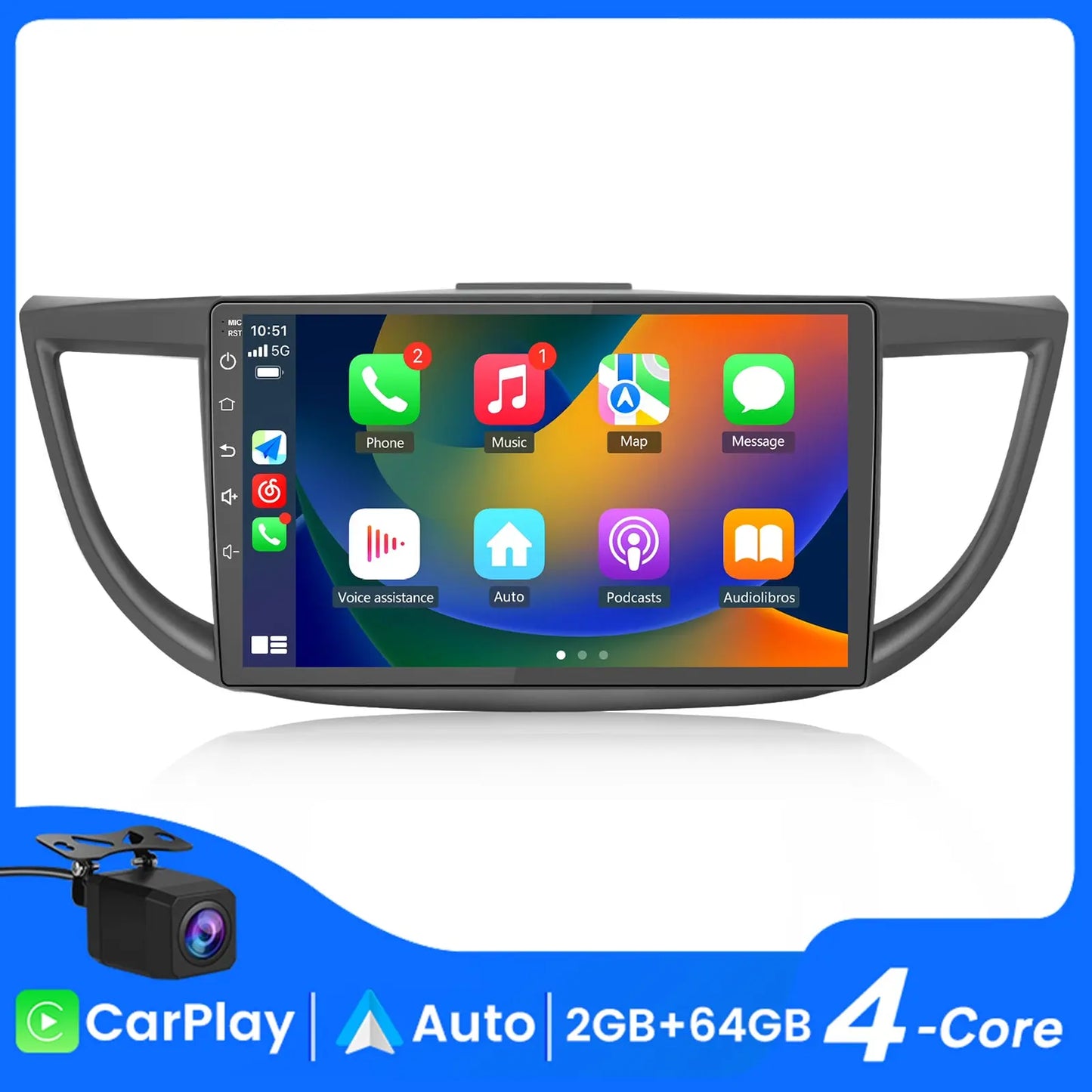 AWESAFE Android 13 Car Radio Stereo for Honda CRV 2012-2016 with Built-in Wireless Apple CarPlay & Android Auto AWESAFE