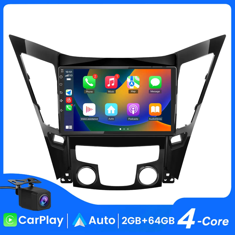 AWESAFE Android 13 Car Radio Stereo for Hyundai Sonata 2011-2015 with Built-in Wireless Apple CarPlay & Android Auto AWESAFE