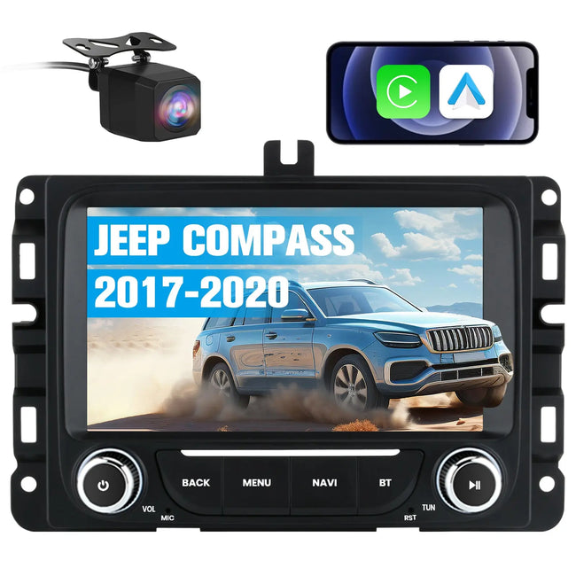 AWESAFE Android 13 Car Radio Stereo for JEEP COMPASS 2017-2020 with Built-in Wireless Apple CarPlay & Android Auto AWESAFE