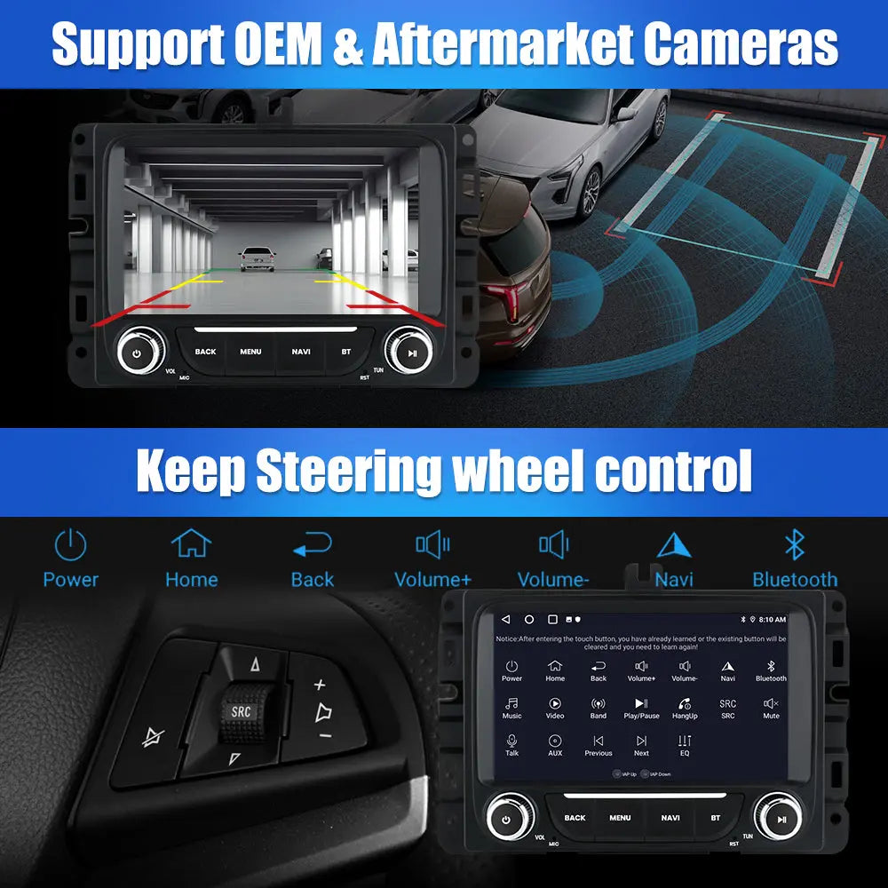 AWESAFE Android 13 Car Radio Stereo for JEEP RENEGADE 2016-2022 with Built-in Wireless Apple CarPlay & Android Auto AWESAFE