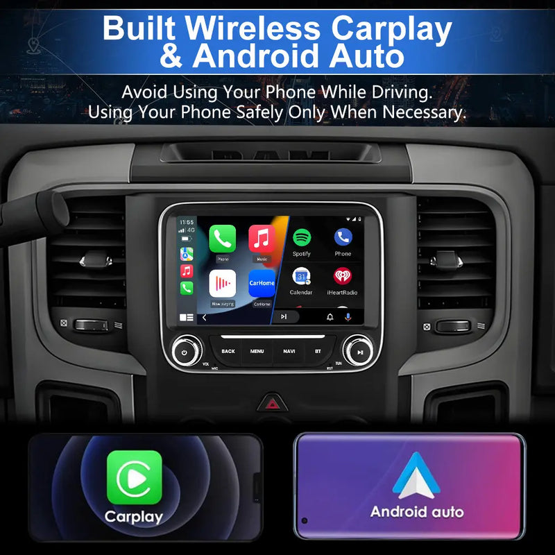 AWESAFE Android 13 Car Radio Stereo for JEEP RENEGADE 2016-2022 with Built-in Wireless Apple CarPlay & Android Auto AWESAFE